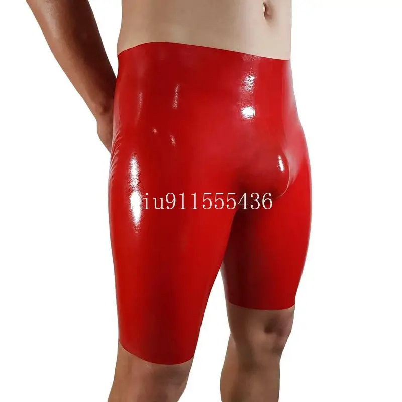 Handmade Men Latex Rubber Fetish Shorts Underwear Men\'s Latex Boxer Latex Lingerie Boxers Shorts No Zipper