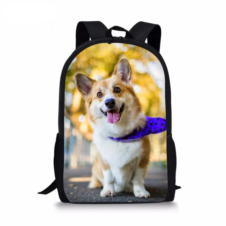 

Lovely Animal Welsh Corgi Pembroke Printing Children School Bags Orthopedic Backpacks Kids Girls Boys Schoolbag 3d 2021