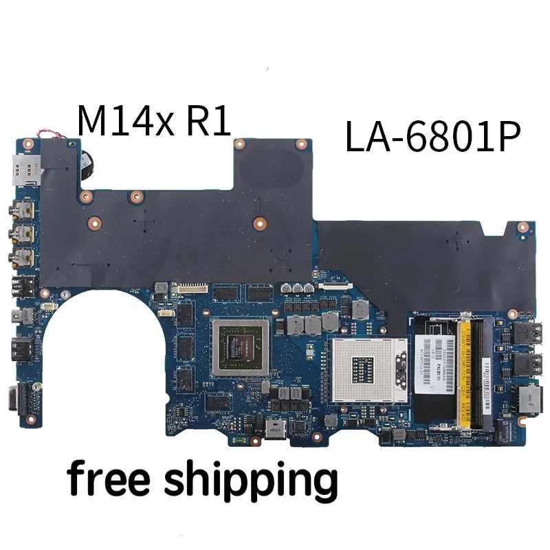 Convient pour Dell Alienware M14X R1 Ordinateur Portable Carte Mère PALB0 LA-6801P CN-0KNF1T 0Kinverser 1T Kinverser 1T Carte Mère 100% testé entièrement travailler