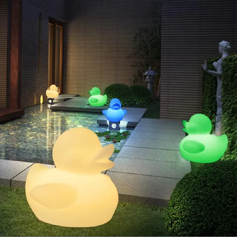 Luminous Swim Ducks Night Light RGB Color Changing Cute Duck Lighting Glowing Duck Floating Bath Light LED Pool Lights for Home