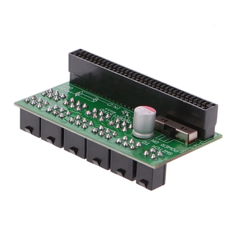 Angitu 10x6Pin PCIE Breakout Board เซิร์ฟเวอร์กระดาน Conversion