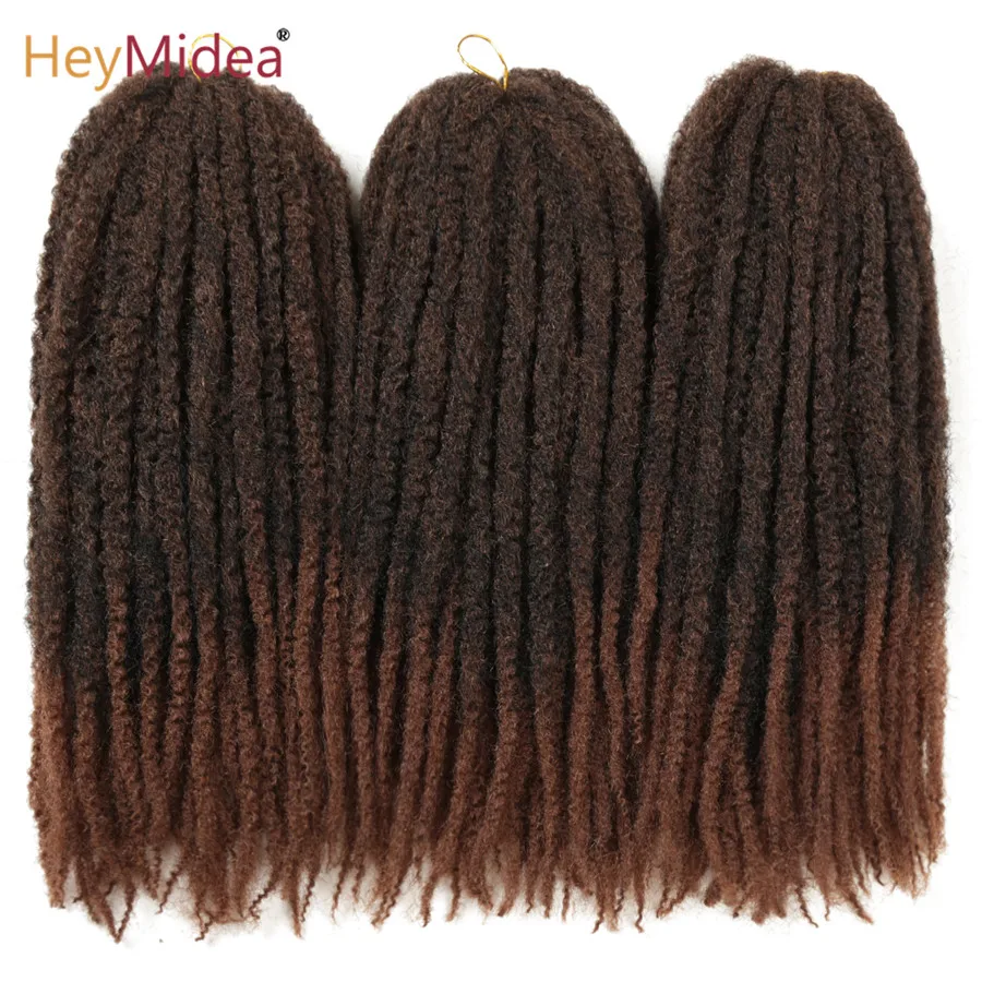 Marley Hair for Twists 18 Inch Long Afro Kinky Marley Braids Hair Kanekalon Synthetic Marley Braiding Hair Extensions Heymidea