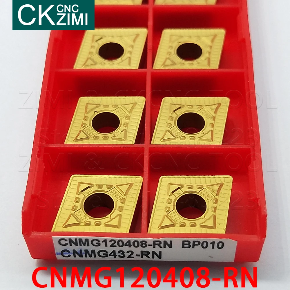 CNMG120408-RN BP010 CNMG432-RN Karbida Sisipan Eksternal Turning Sisipkan Alat CNC Logam Mesin Bubut Alat CNMG untuk Baja Stainless Steel