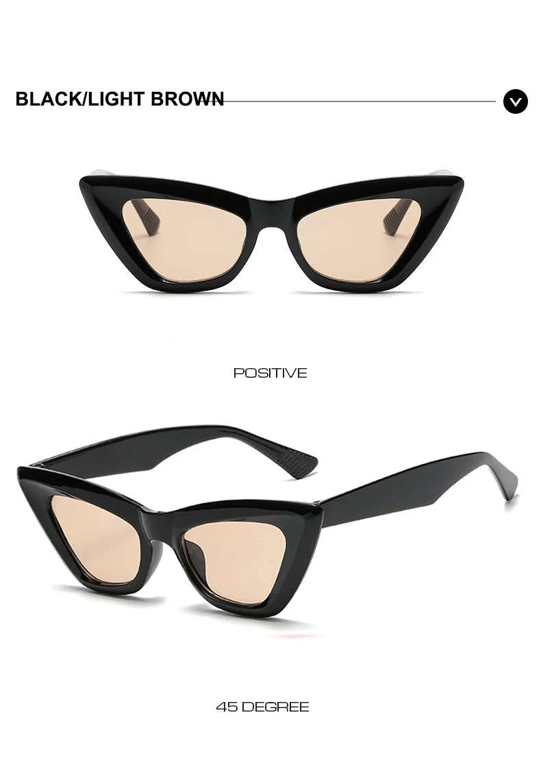 OEC CPO Retro Cat-Eye-Sonnenbrille für Damen, modisch, bunt, grün, Sonnenbrille, Vintage-Sonnenbrille, Brillen, Oculos Lunette De Soleil – Detail 8
