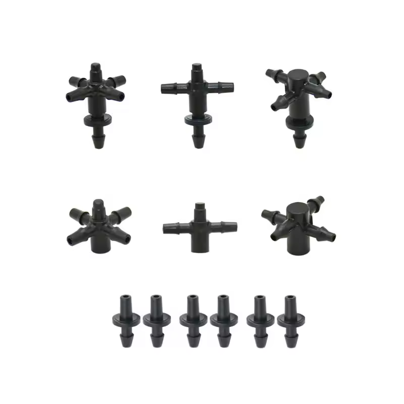 1/8" Arrow Dropper Cross Water Splitter 3/5 Drip Arrow Tee Connector 2/4-Way Emitter Irrigation System For Potted Plant 20Set