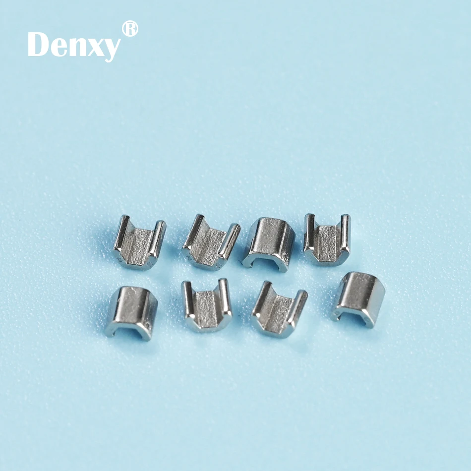 

Denxy 50/100pc High Standard Quality Dental Orthodontic Stainless Steel Crimpable Stop Crimpable Hooks Dentist Orthodontic Stop