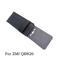 QB826 All-inclusive Straight leather case retro pouch for ZMI Purple MI power Bank 20 25000mA 200W pouch