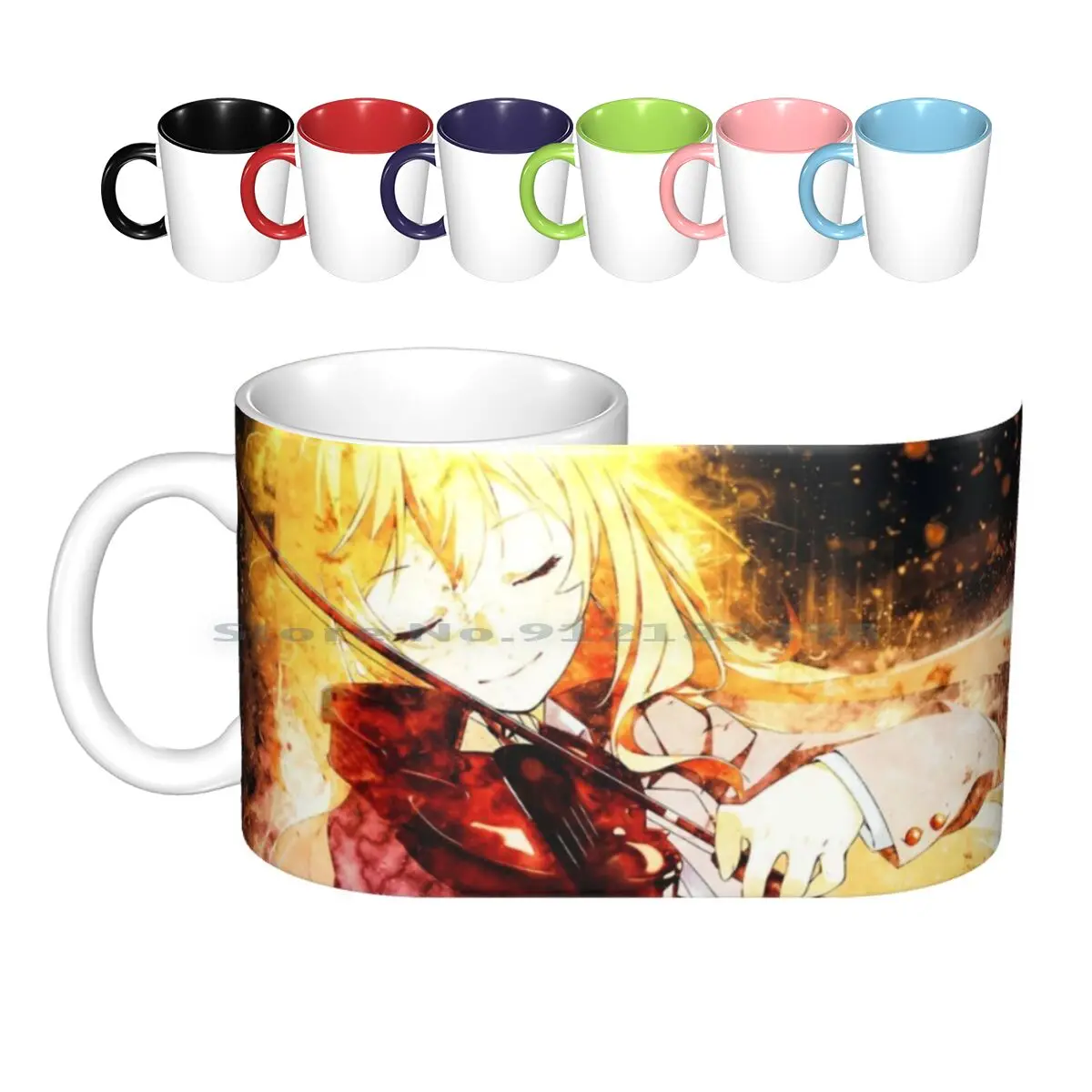 Kaori Miyazano Your Lie In April Ceramic Mugs Coffee Cups Milk Tea Mug Anime Manga Japan Japanese Your Lie In April Your Lie