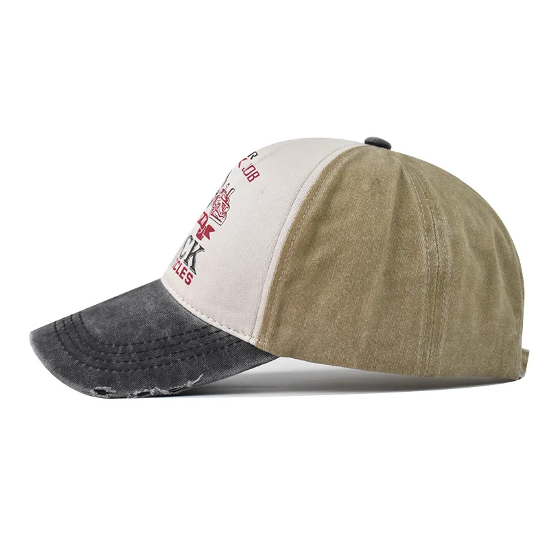 New Stitching Washed Cotton Baseball Cap Men & Women Casual Adjustable Bone Hats Casquette Streetwear Hip Hop Outdoor Truck Hats