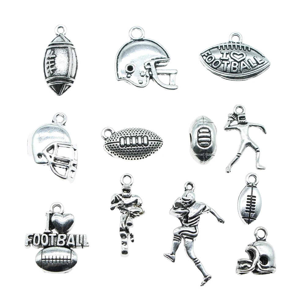 20pcs Football Charms American Football Pendants Jewelry Making American Football Charms For Bracelet Making