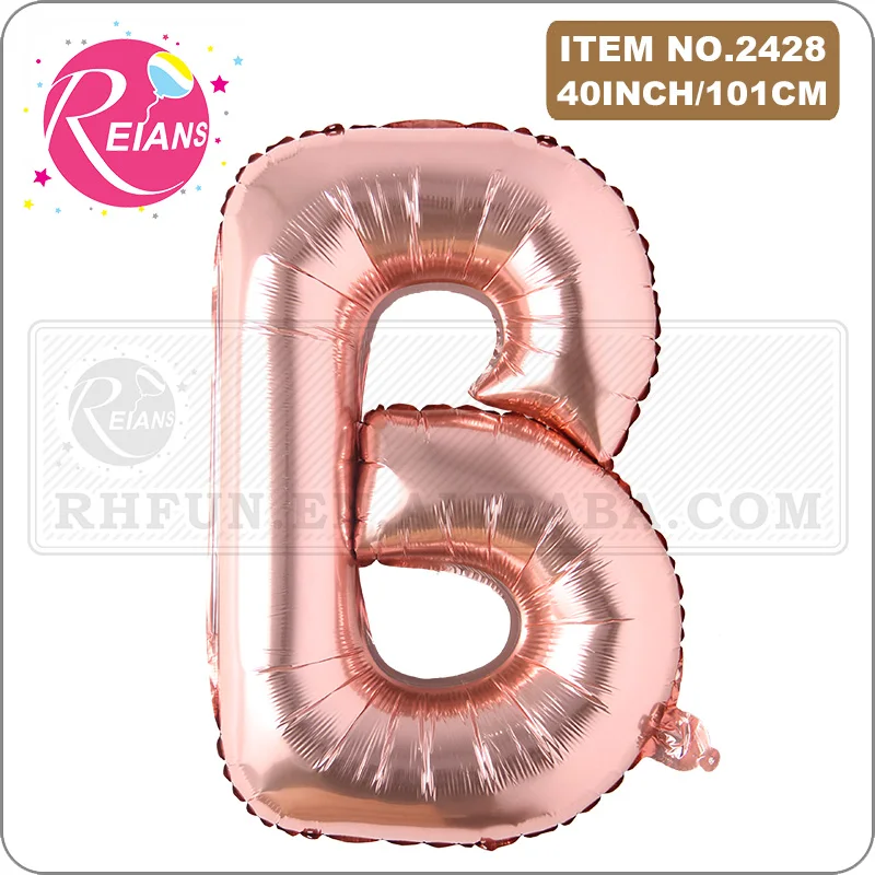 40 بوصة ارتفع حرف ذهب رقم الرقم بالون مخزن افتتاح حفلة عيد ميلاد الديكور الزفاف الذكرى بالون للديكور