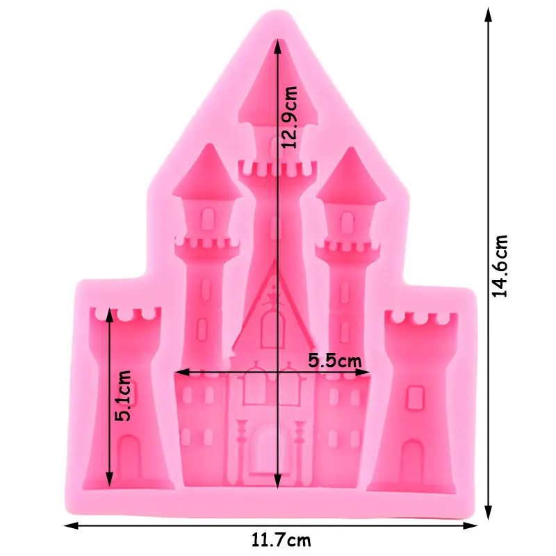 Large Princess Castle Silicone Mold Fondant Molds Baby Birthday Cake Decorating Tools Cookie Baking Candy Clay Chocolate Moulds