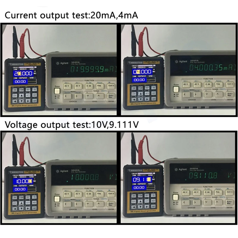 MR9270S + 4-20mA信号発生器キャリブレーション電流電圧PT100熱電対圧力トランスミッタpid周波数