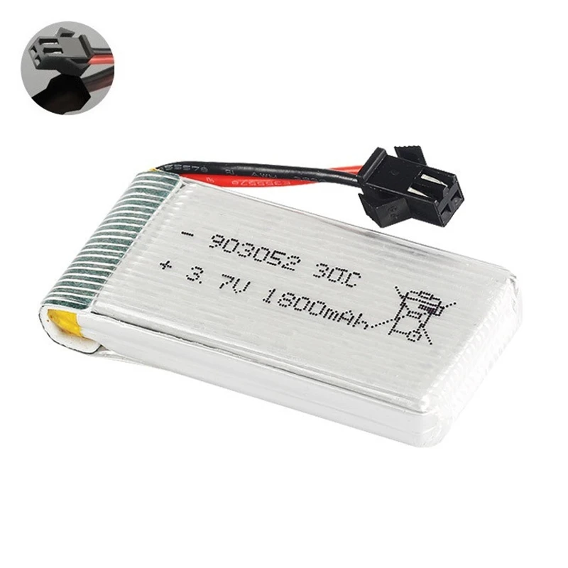 Bateria e carregador Lipo, Peças RC Quadcopter, 3.7V, 1800mAh, SYMA KY601S, X5, X5S, X5C, X5SC, X5SH, X5SW, M18, H5P, H11D, H11C