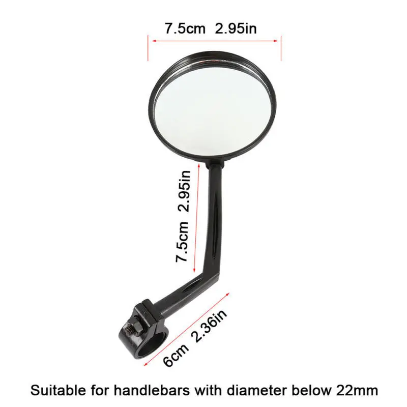 Handle Bike Rear Mirrors 360 Degree Rotation Bicycle Rearview Mirrors Cycling Rear for Mountain Road Bike MTB Handlebar 18-22mm