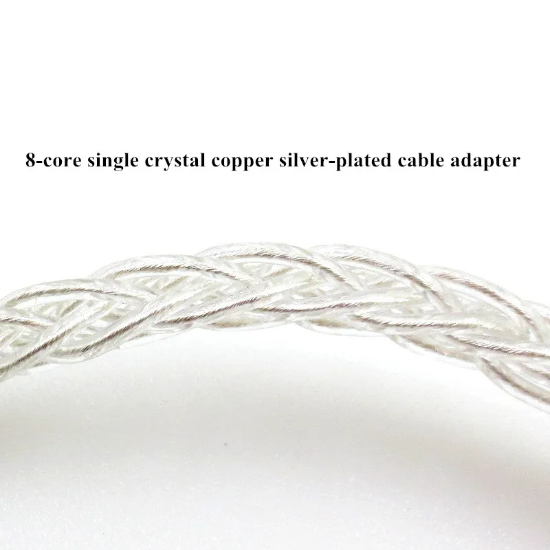 الصوت سماعة مقبس محول 8-core واحدة الكريستال النحاس الفضة مطلي مهائي كابلات الذكور إلى الإناث 3.5 مللي متر 4.4 مللي متر 2.5 مللي متر محول