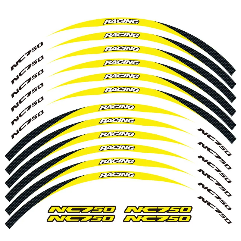 Motorcycle decals Rim Wheel Decal Reflective Colors Adhesive Stickers Rim decoration film For  Honda NC750S NC750X NC750