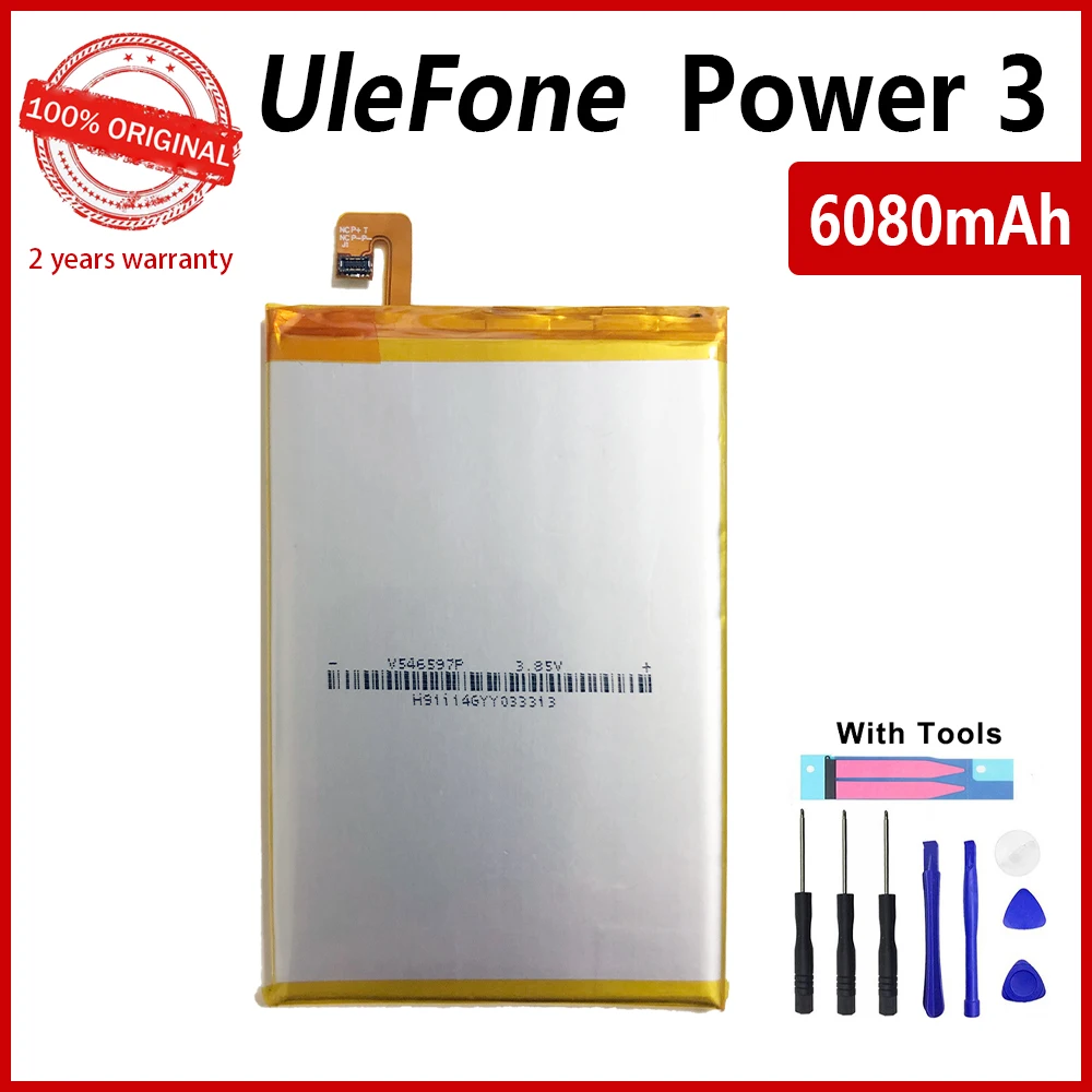 100% Original 6800mAh Power 3 Battery For Ulefone Power 3 Mobile Phone In stock New High Quality Battery With Tools