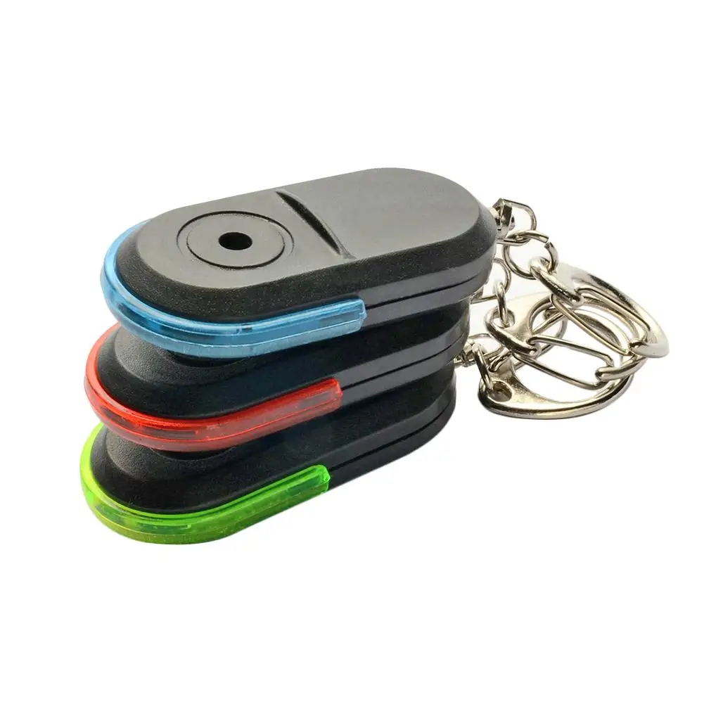 Wireless Alarm Key Detector Anti-lost Locator Keychain Whistle Light LED Sound Tracker Things