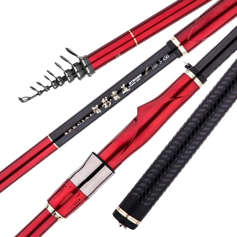 3# 5# Rock Fishing Rod 3.6M 4.5M 5.4M 6.3M Fishing Canne Feeder Hard Carbon Fiber Telescopic Wedkarstwo Olta Spinning Stick