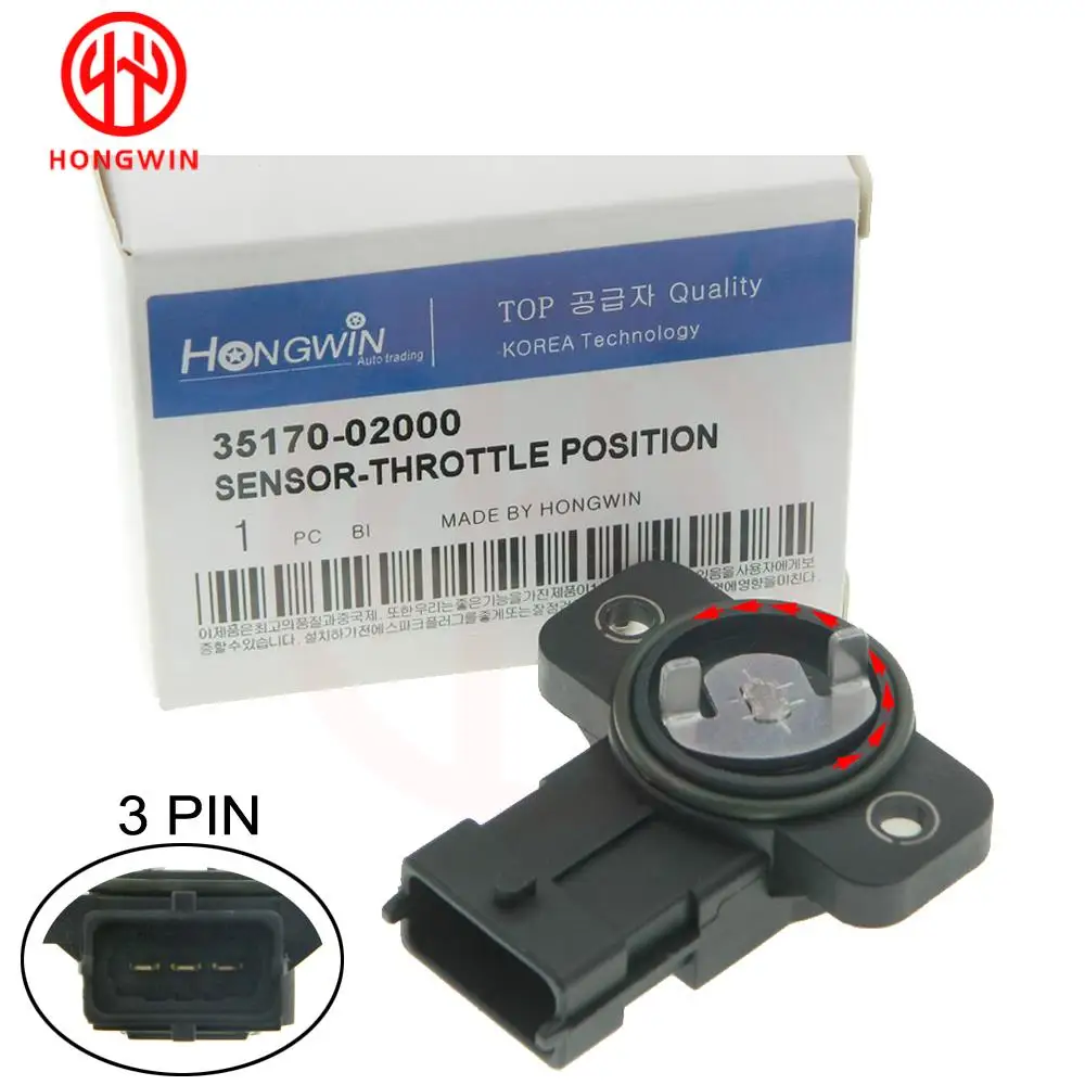 Czujnik położenia przepustnicy TPS 35102-02910,35170-02000 do Hyundai i10 2006 Kia Morning Picanto 2004-2007 3517002000