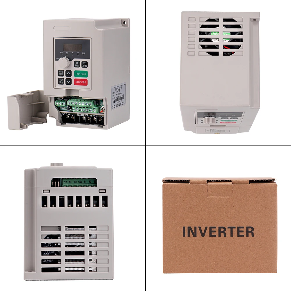 1.5kw/2.2kw VFD Inverter H100 Series 220V/380V Vector Variable Frequency Drive DC Converter For Spindle Motor Speed Control