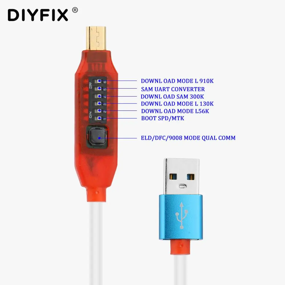 Micro USB RJ45 All in 1 Boot Cable for Qualcomm EDL/DFC/9008 Mode Support Fast Charge MTK/SPD Box Octopus Box Dongle USB Adapter