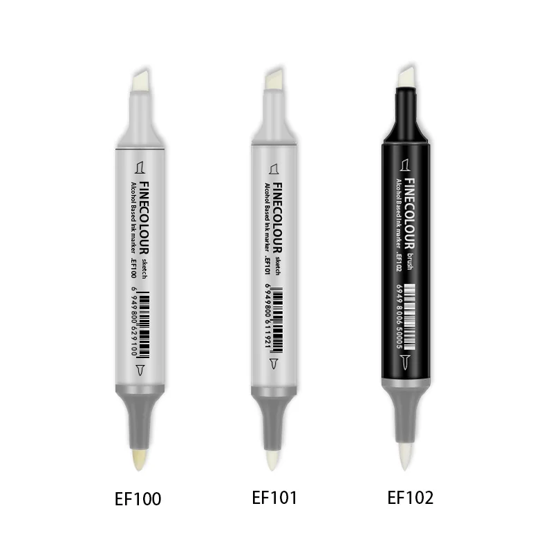 Finecolour Replacement EF100/EF101/EF102 Generation Art Marker Head Replaceable Big Oblique Nib/Small Round Nib For Marker Pen
