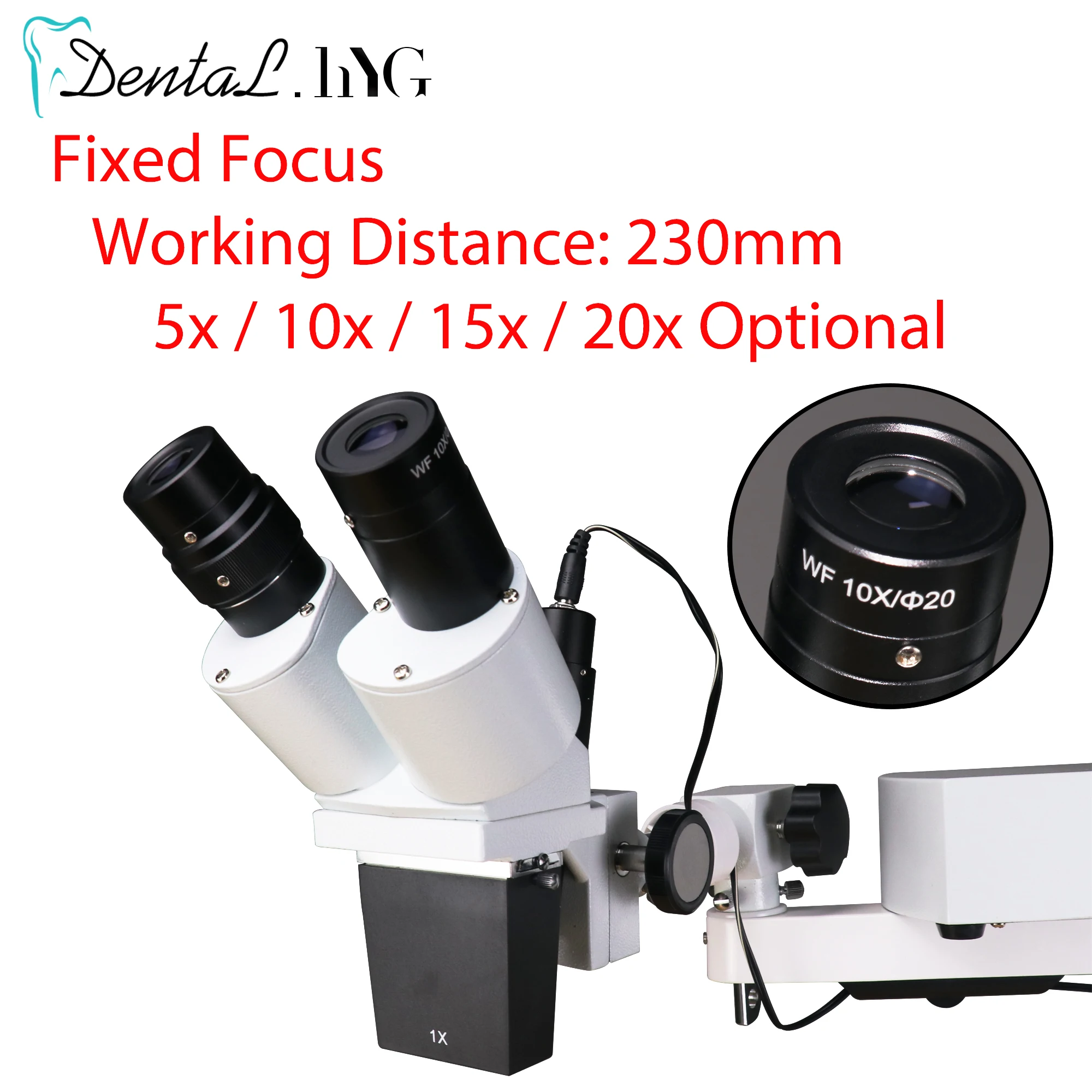 5watt LED Dental Binocular Microscope Rotatable for Dentists Dental Lab Equipment Denture Tool Equipment Spot Light Microscope