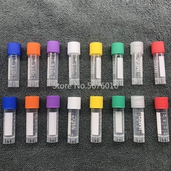 1 Pack 1.8ml Graduated Lab Using Plastic Sample Cryovial Freezing Tube with Silicone Gasket