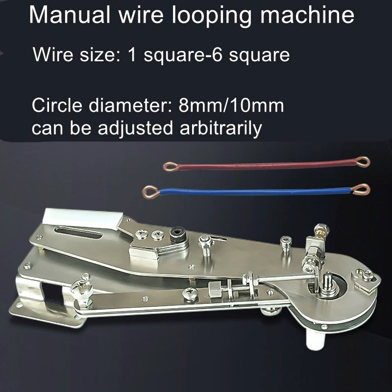 Manual wire looping machine Small cable stainless steel bending machine 1-6 square wire metal iron wire bending arc machine