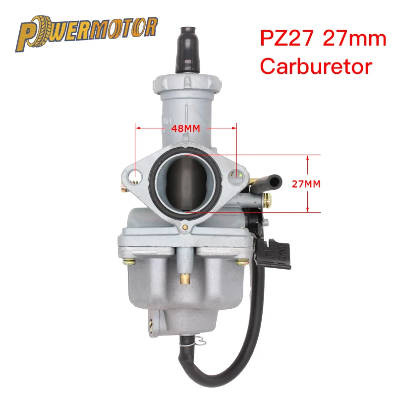 Motorcycle Carburetor PZ27 27mm 125 150 Pump Accelerator CG125 DT 200 150 250 ATV Hand Cable Choke Dirt Pitbike Enduro Motocross