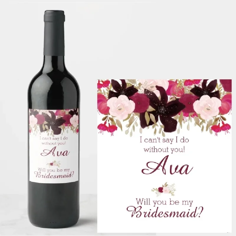 20 Pieces, Customized Personalized Waterproof Wedding Stickers, Birthday, Anniversary, Wedding Wine Bottle Labels, Stickers, Wat