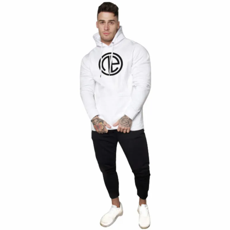 2019 New Autumn Fitness Hoodies Brand Long sleeve Clothing Men Hoody pullover Casual Sweatshirt Muscle Mens Slim Hooded Jackets