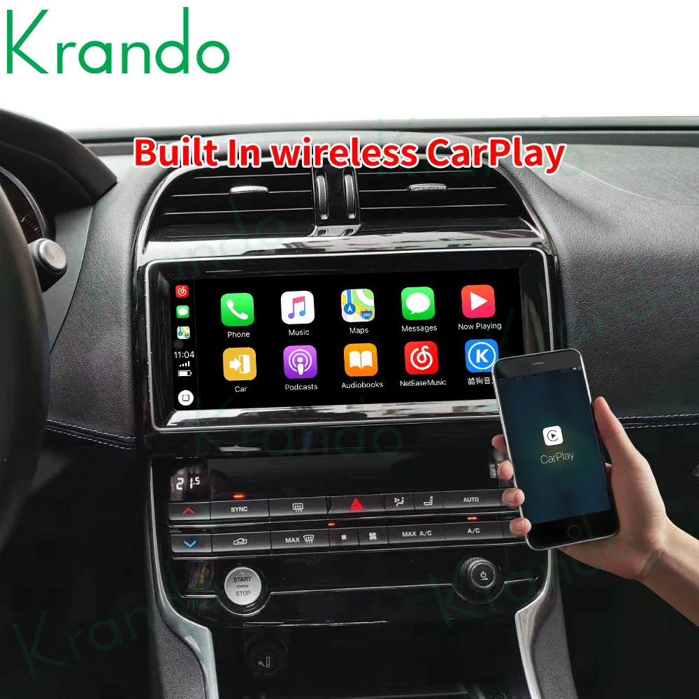 Radio samochodowe Krando 10,25 cala dla Jaguar XE XF XEL F-Pace 2016-2019 Android Autoradio Bezprzewodowy odtwarzacz multimedialny Carplay Harman