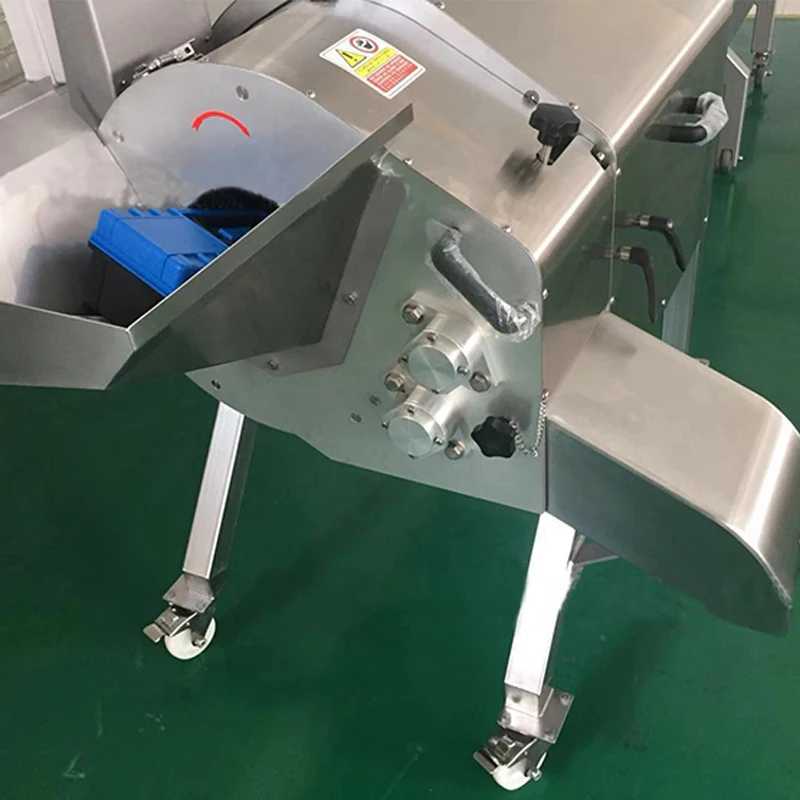 Máquina de cortar alimentos de alta velocidade, cortador comercial de vegetais, aço inoxidável, máquina de processamento de frutas e vegetais