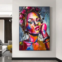 Abstract Colorful Graffiti Woman Poster Wall Art Canvas Home Decor Paintings Living Room Prints Bedroom Picture Decoration