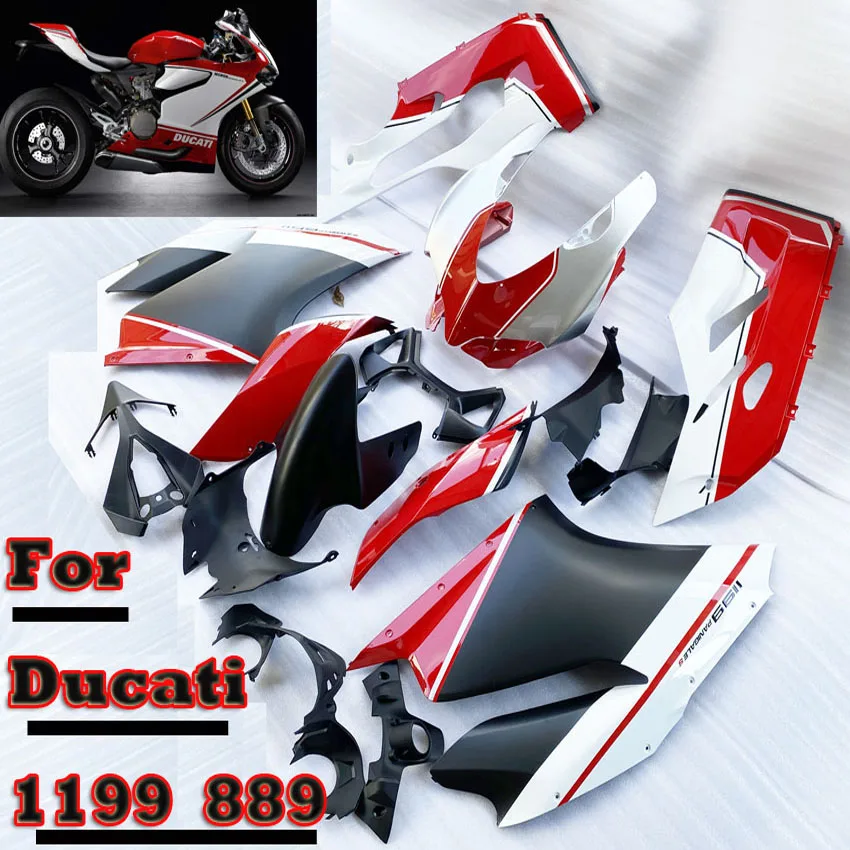 njection New ABS Motorcycle Whole Fairings Kit Fit for Ducati 899 1199 Panigale 2012 2013 2014 12 13 14 Bodywork set Red black