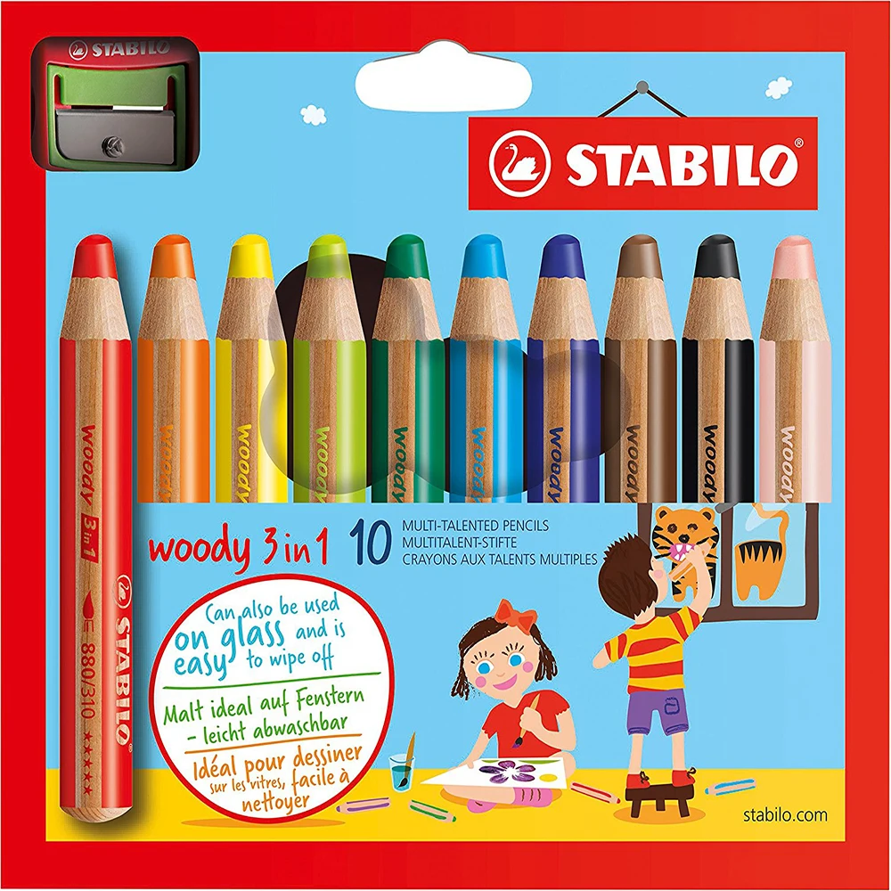 Germany STABILO Invincible Music Colored Crayons 886 Super Thick Water-soluble Colored Pencils For Fne Art