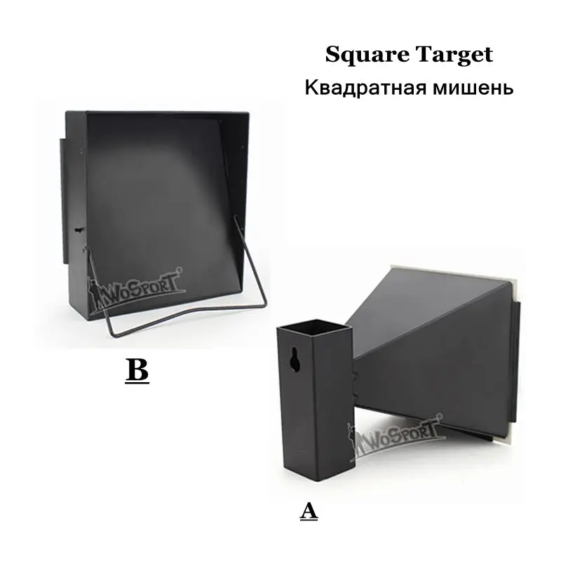 Vertical Square Target Paintball Shooting Training Target Steel 14cm Funnel Air Rifle/Airsoft Shooting Target Holder Pellet Trap