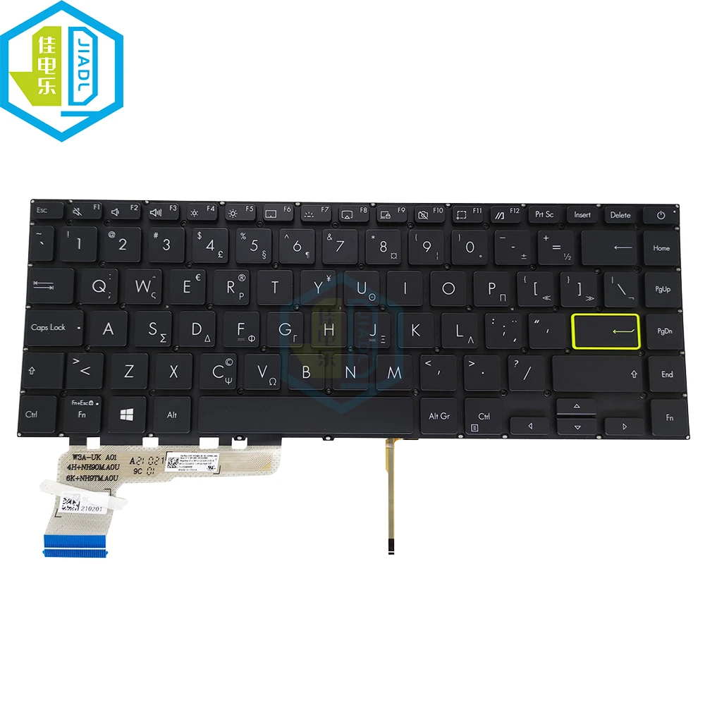 

Greek Notebook Keyboard Backlight For ASUS VivoBook S14 S435 S435E S435EA-SB51 GK Greece Laptop Backlit Keyboards 0KNB0-282GGR00