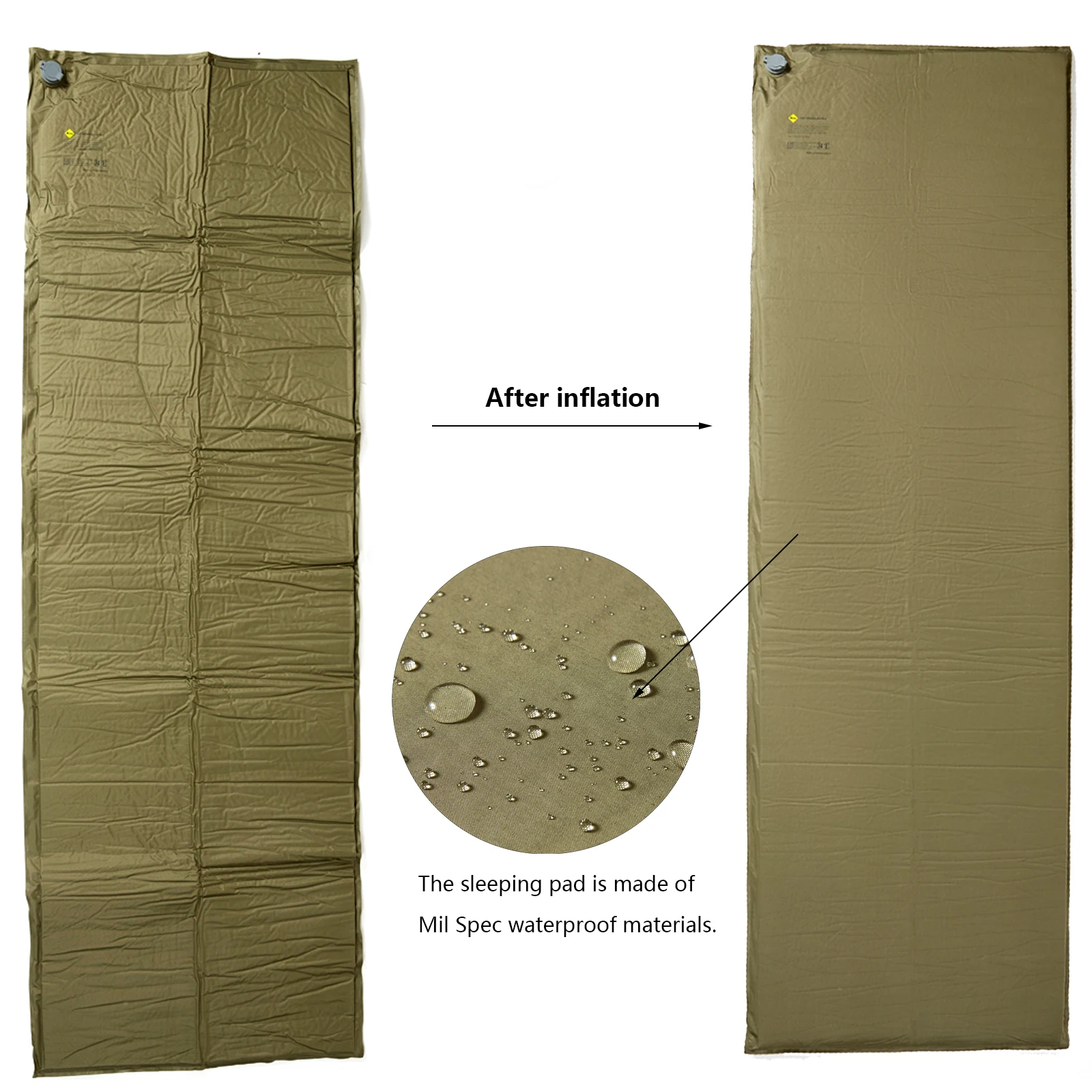 Imagem -06 - Akmax-exército Militar Alice Embedded Air Self-inflating Camp Mat Olive Ship