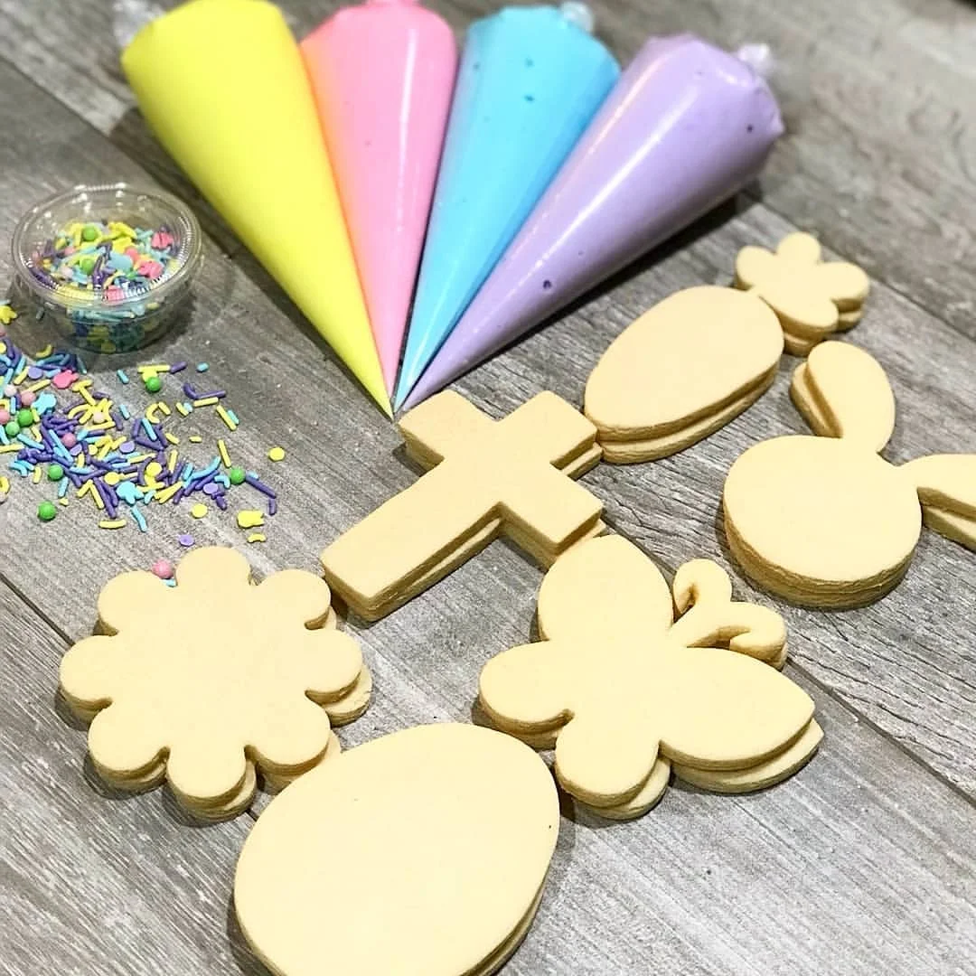 1pc Stainless Steel Cookies Mold Rabbit Carrot Flower Egg Shape Biscuit Cutter Tools for Easter Party Decoration Kids DIY Craft