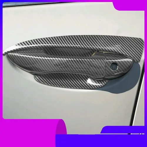 Imagen 2 del producto Para Toyota Corolla 2014 2015 2016 2017 2018 cubierta de manija de puerta de coche cromada de fibra de carbono pegatina embellecedora accesorios de estilo