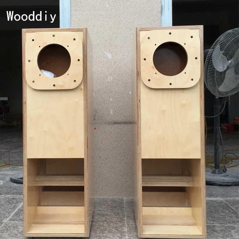 Wooddiy 6.5 Inch One Pair Speaker Empty Cabinet Fostex Fe166en Floor Box Labyrinth Full-range Acoustic Box