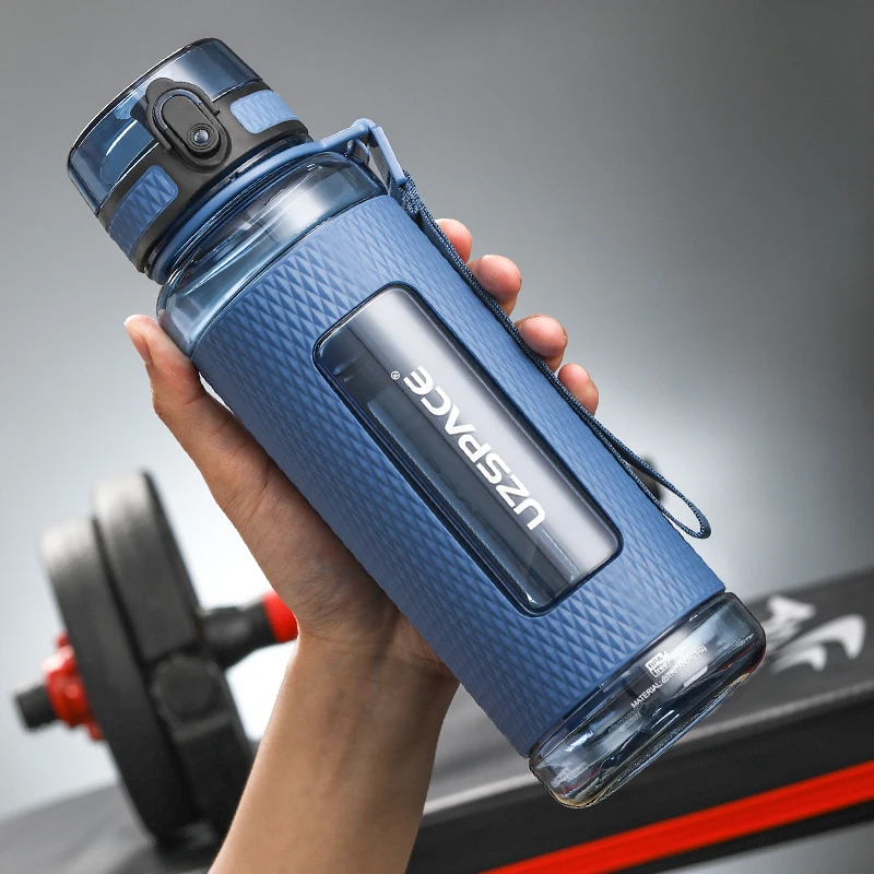 UZSPACE Sport Water Bottles BPA Free Portable Gym Anti-fall Leak-proof Large Capacity Fitness Kettle Tritan Plastic Drink Bottle