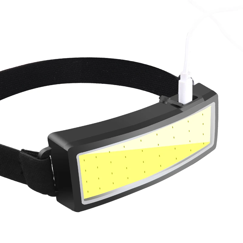 New Trend Cob Headlights Outdoor Household Portable LED Headlight with Built-in 1200mah Battery USB Rechargeable Head Lamp