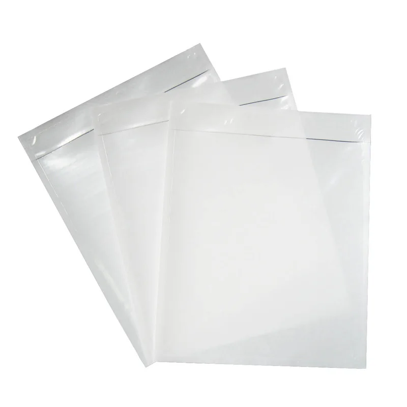 

100pcs/Carton 150*220mm Courier Invoice Packaging Logistics Bag Adhesive-backed Transparent Plastic Bag with Short Side Opening