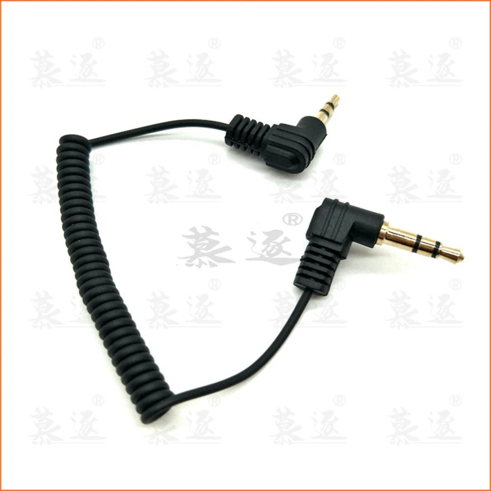 2.5mmmale to3.5mmMaleM/M90 Degree Plug Audio Coiled Spiral Connect Cable Cord