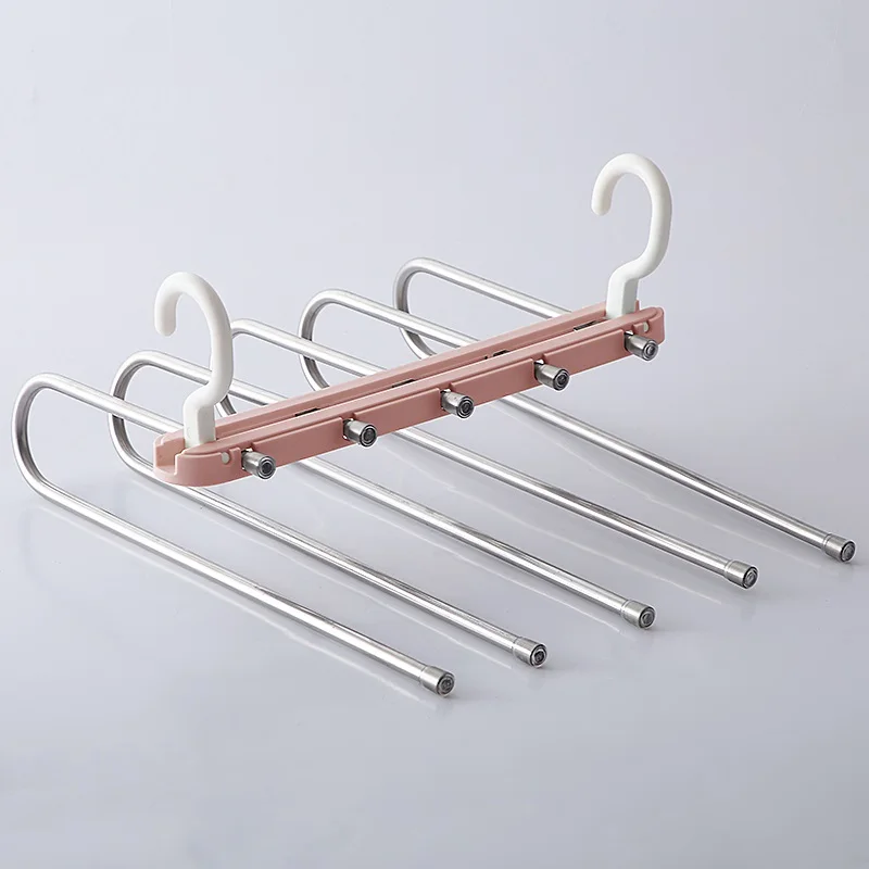 Household Multifunctional Pants Rack Pants Hanger Telescopic Folding Magic Hanger